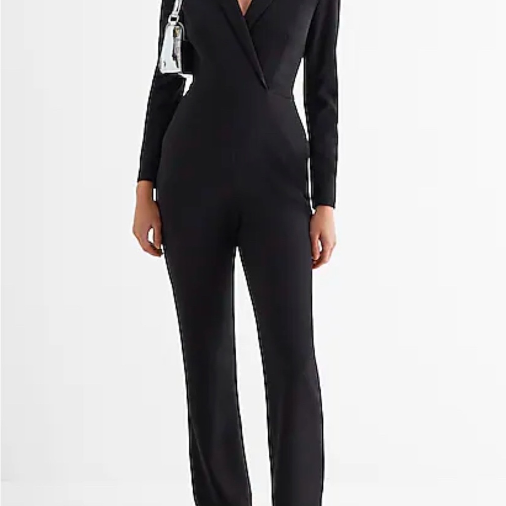 Express Long Sleeve Blazer Black Jumpsuit